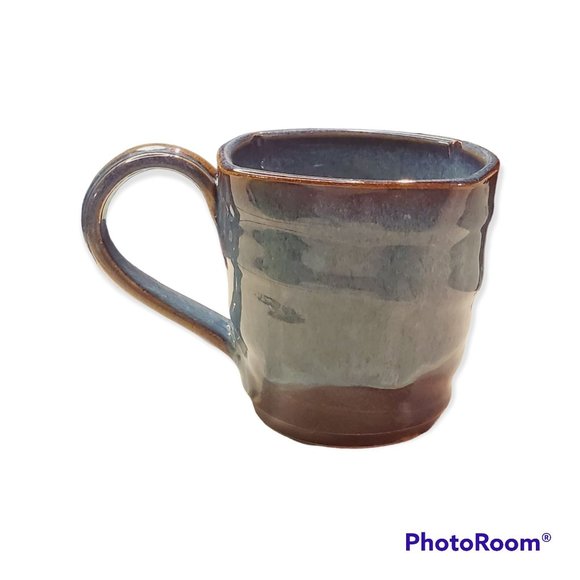 Lot of 2 Blue Denim Glaze Artist Coffee Mug Set, Signed DYW, NWOB - Picture 5 of 9